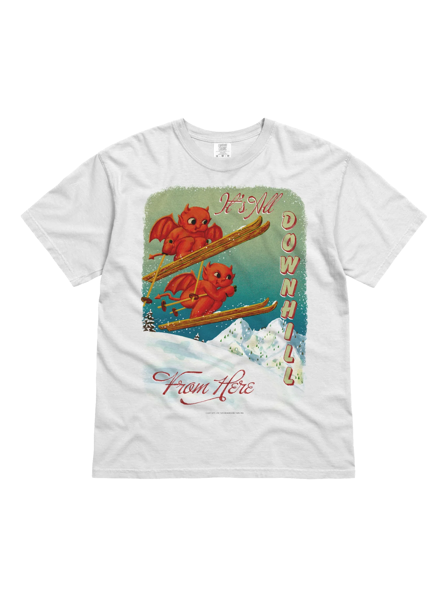 IT'S ALL DOWNHILL FROM HERE - T-SHIRT product image (1)