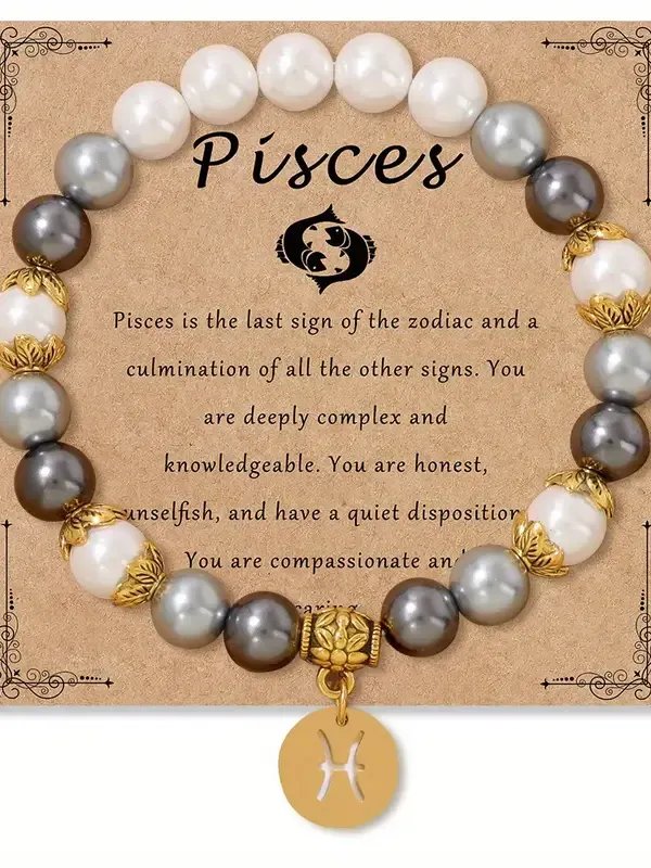 Pisces Bohemian Style Zodiac Pendant Bracelet product image (1)