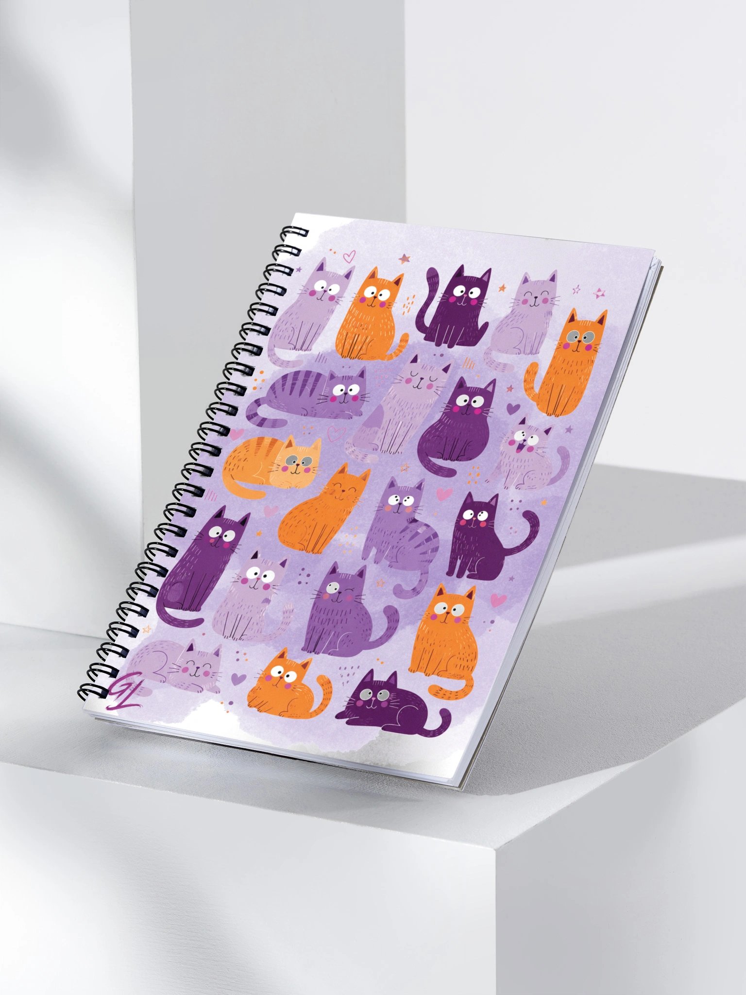 Chat - Chats mauves et oranges product image (3)