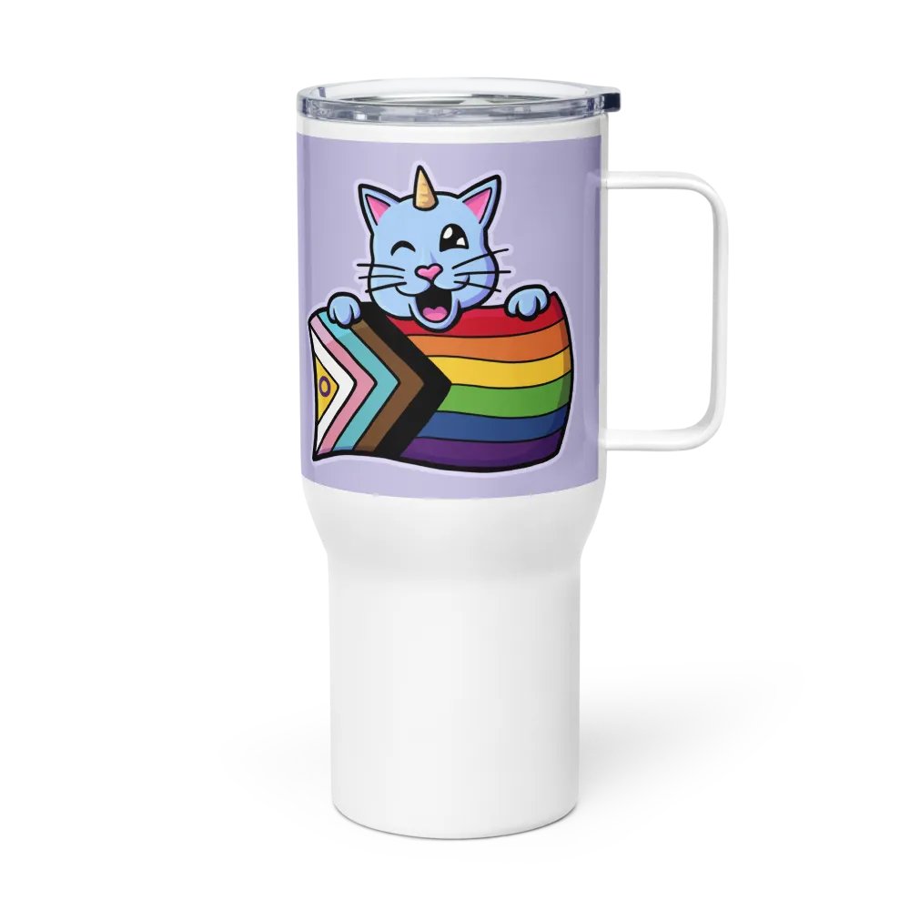 Progress Pride Kittycorn Travel Mug product image (1)