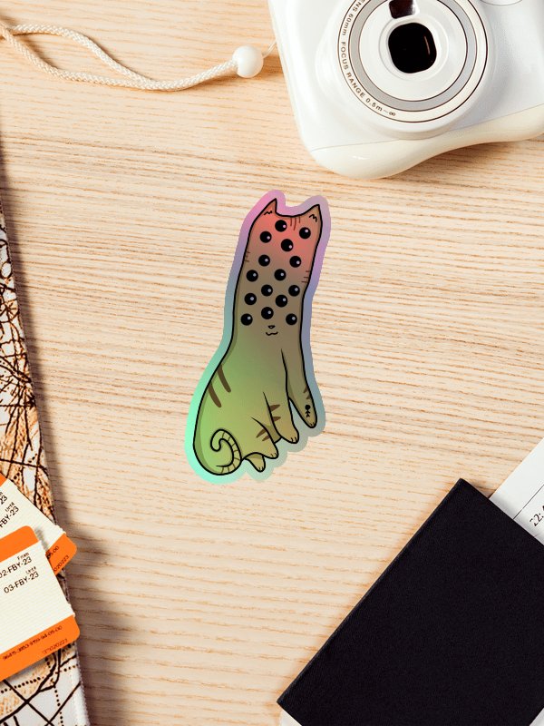 BIBLICALLY ACCURATE HOLO CAT STICKER product image (2)