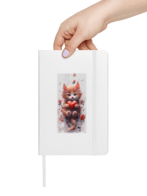 Cute cat with heart. Hardcover Bound Notebook | JournalBook® product image (5)