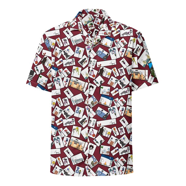 Sticks & Demons Hawaiian Shirt DkRed product image (1)