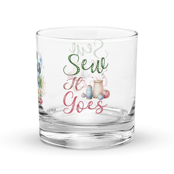 Sew It Goes Sewing Machine Rocks Glass product image (2)