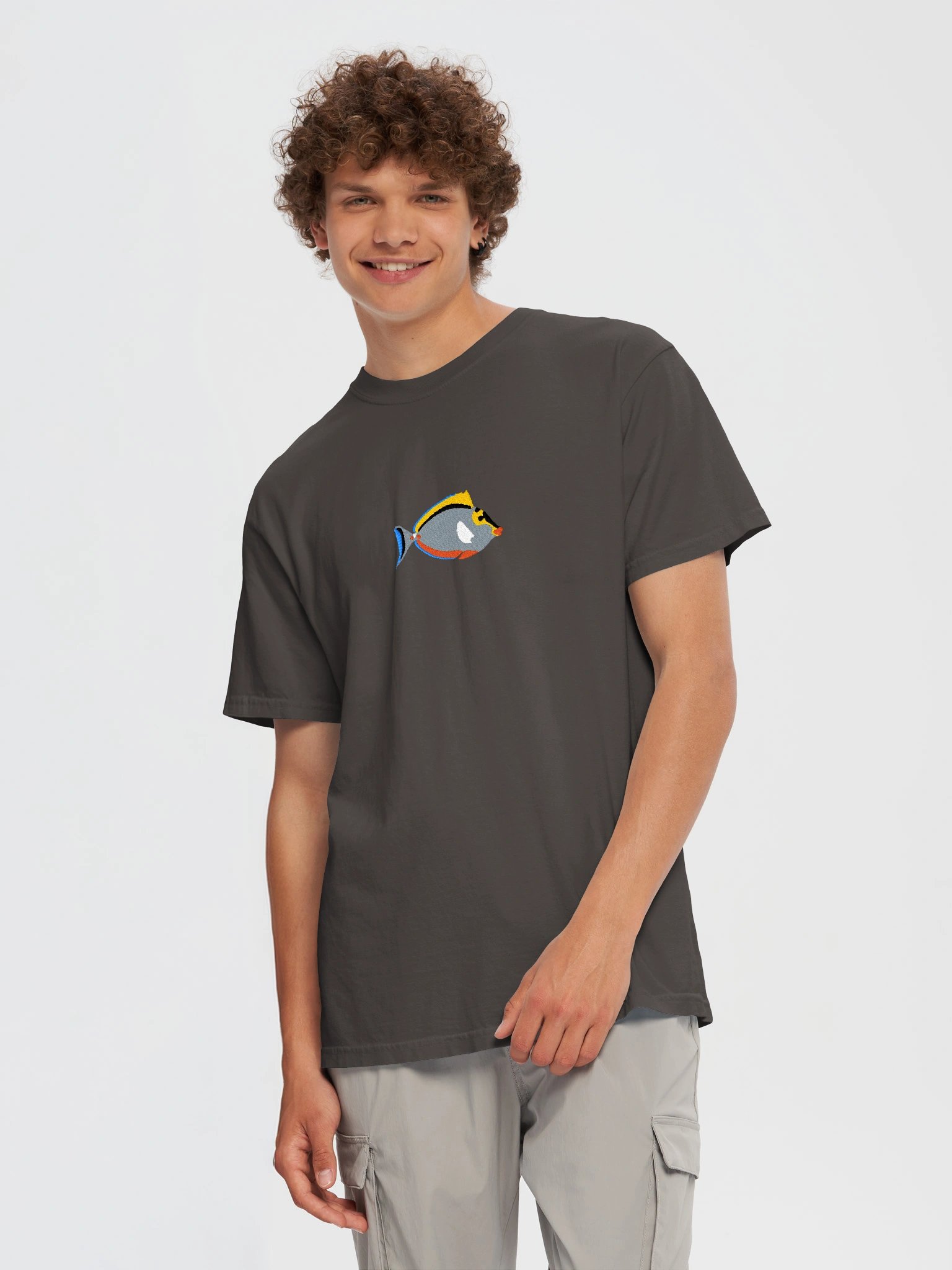 Blonde Lipstick Tang Embroidered Premium Shirt | Saltwater Reef Aquarium Fish & Marine Life Apparel product image (5)