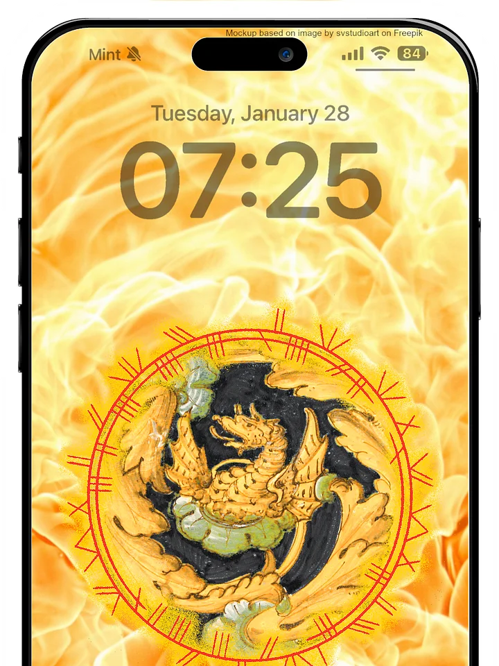 Gold Dragon Phone Wallpaper product image (1)