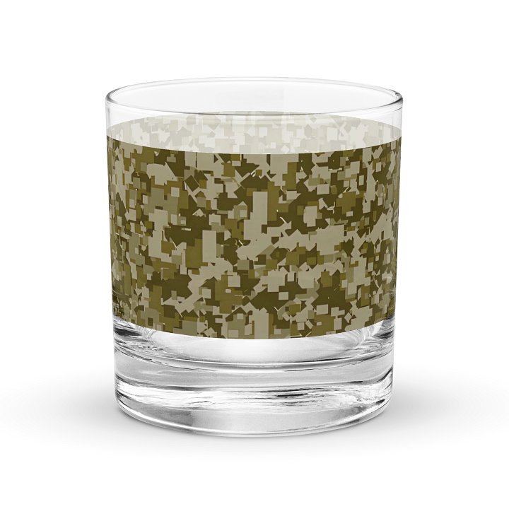 Pixelated Camo Rocks Glass product image (1)