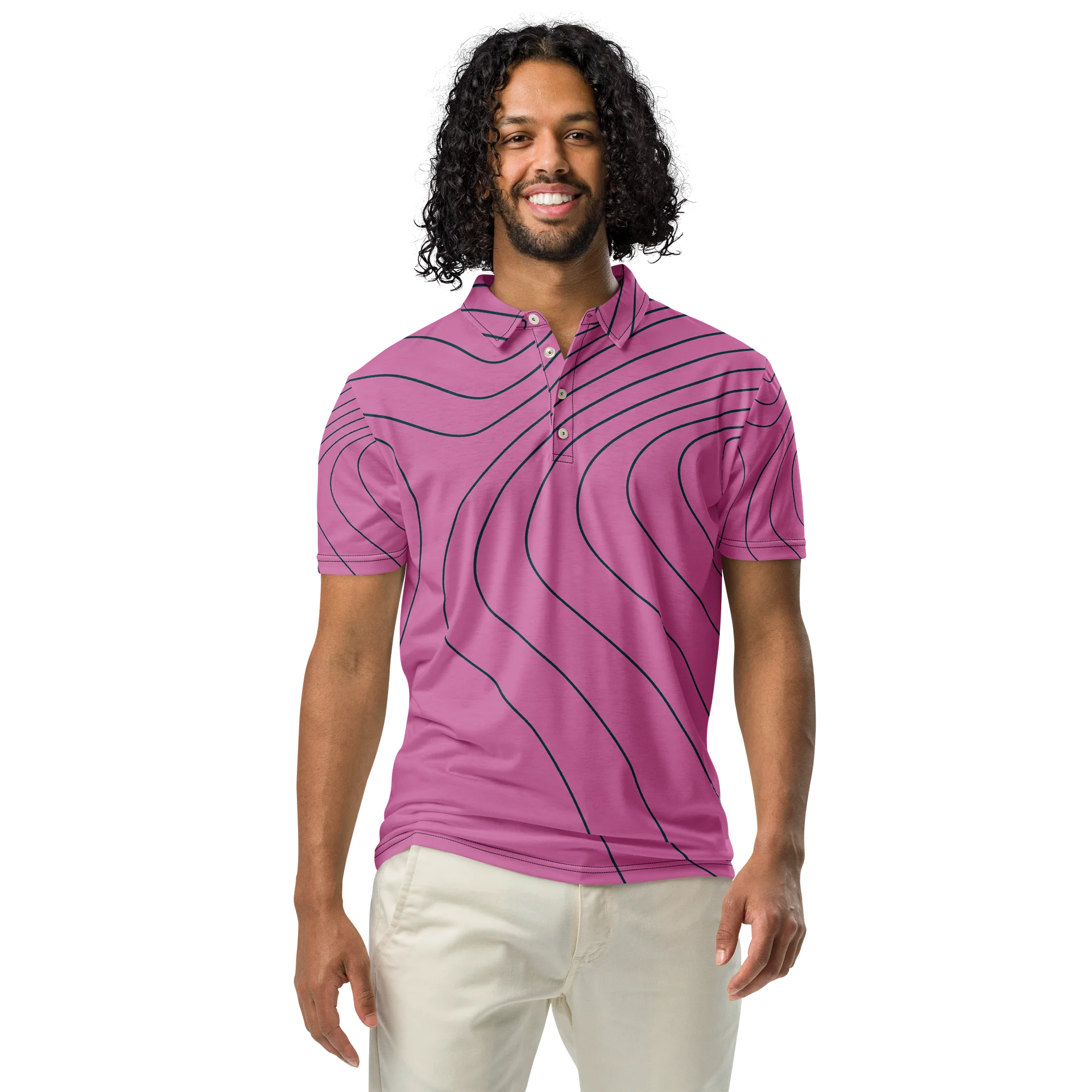 F&F Topo Slim Fit Polo Shirt (PNK) product image (3)
