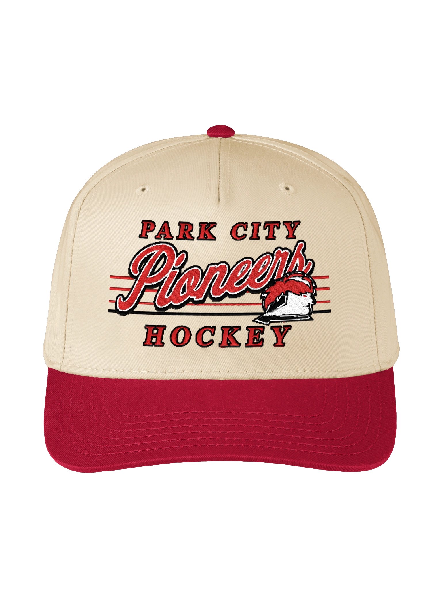 Pioneers Hockey Snapback — Red/Natural product image (1)