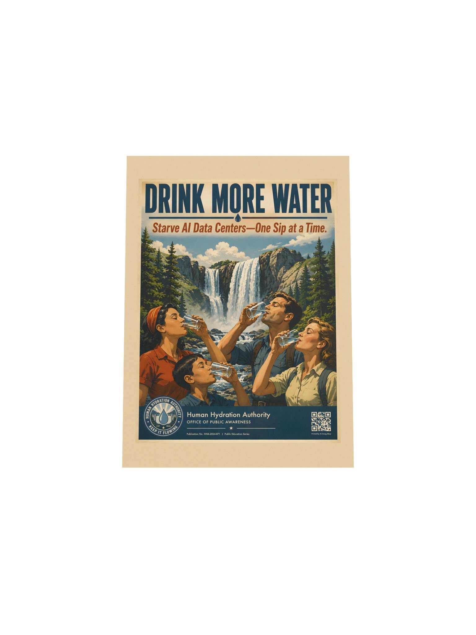 Drink More Water — Dystopian Water Wars Resistance Poster product image (4)