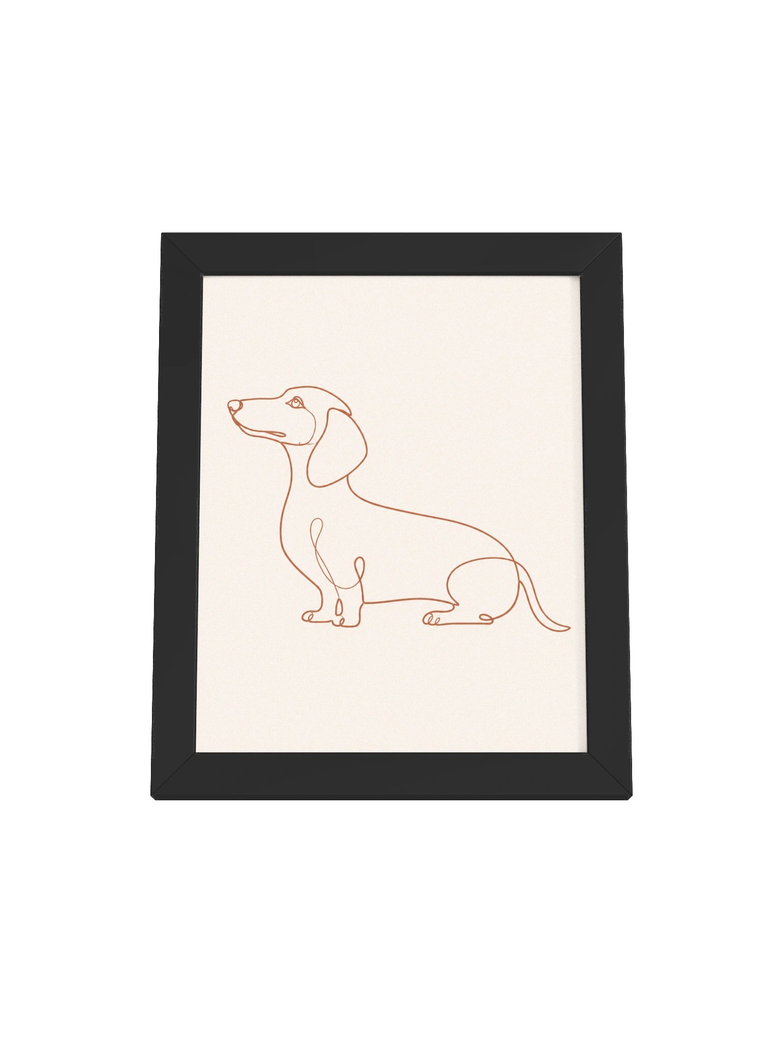 Minimal Dachshund Line Art Framed Poster product image (1)
