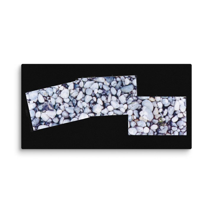 Cama Beach Rocks 2001 on Canvas with Black Fill (12" x 24") product image (1)