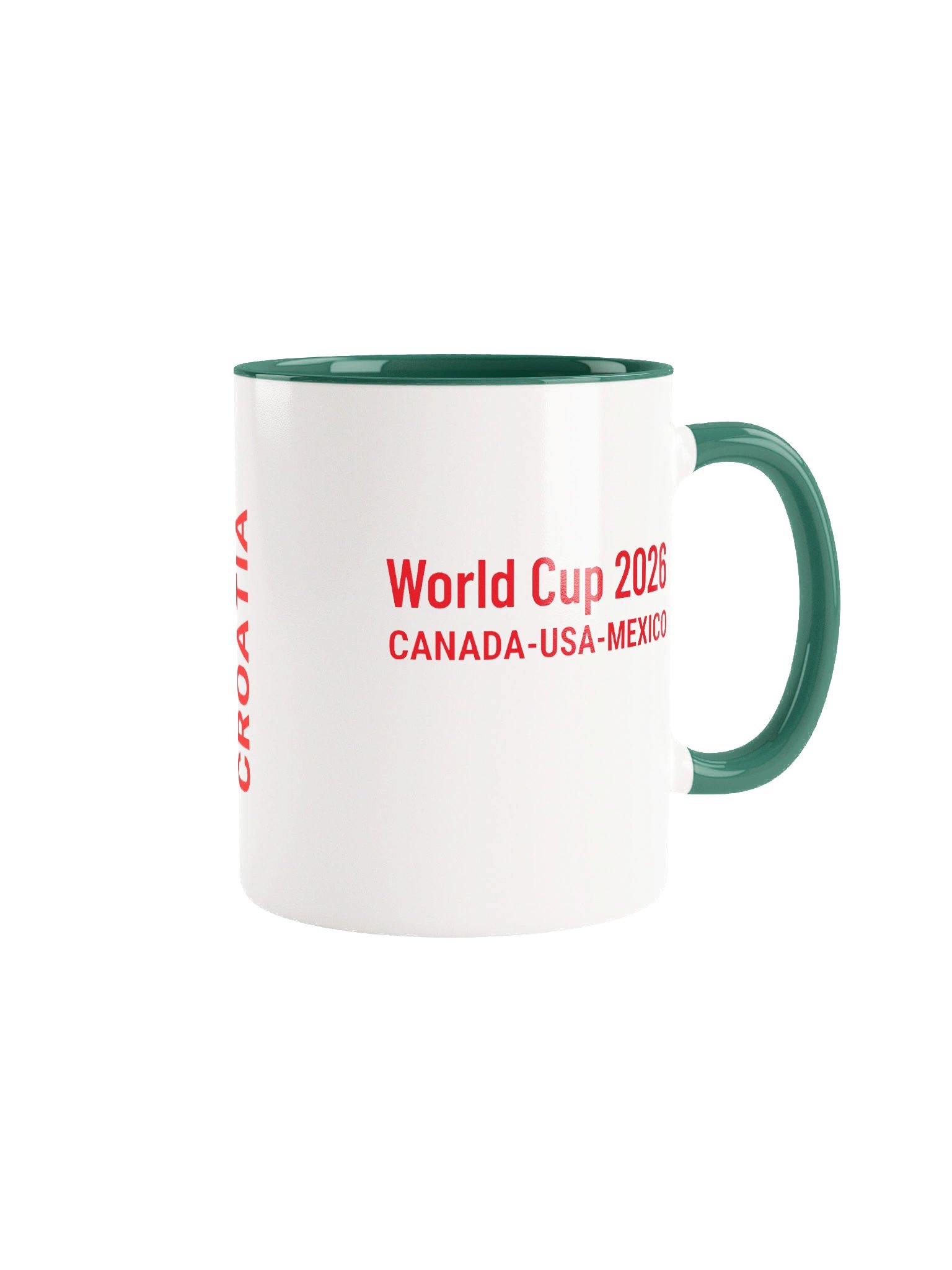 Croatia 2026 World Cup Flag Mug - Croatia Soccer Fan Coffee Cup - Premium Two-Tone Ceramic Mug product image (1)