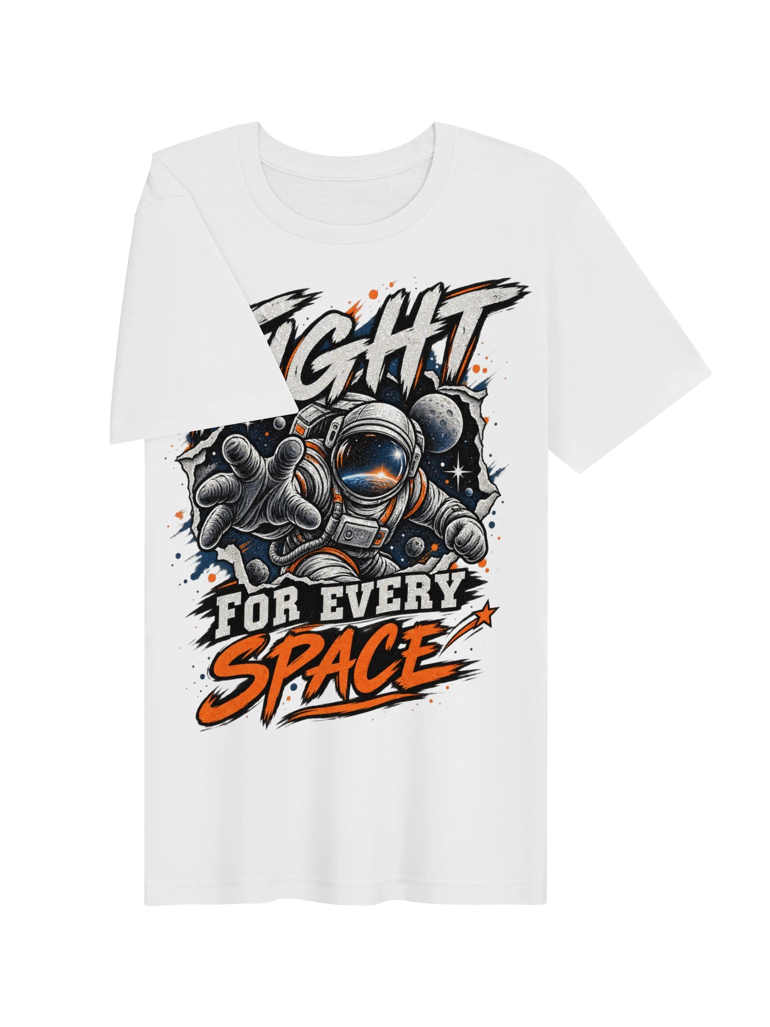 Fight For Every Space - Astronaut Motivational Graphic Tee product image (40)