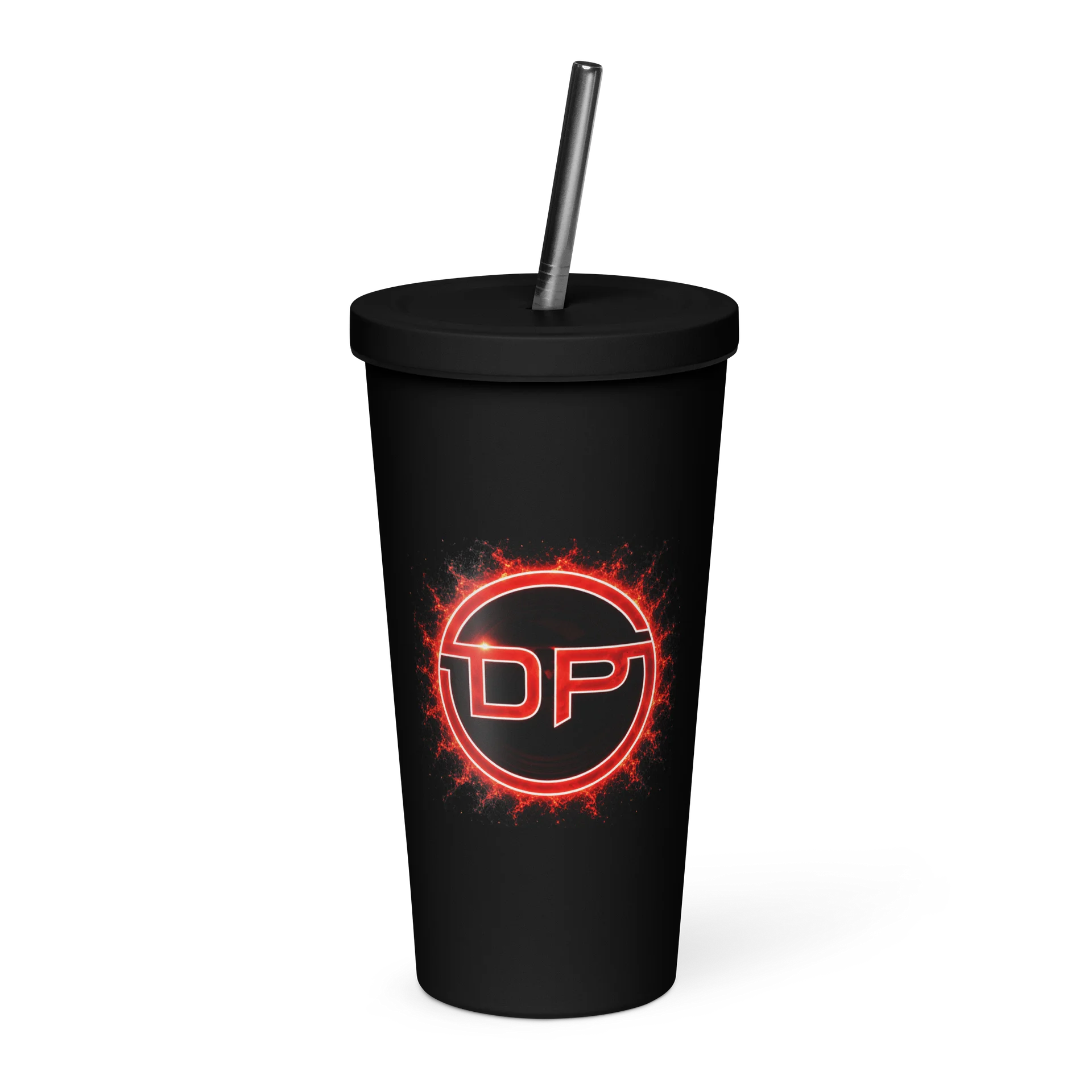 20 oz Insulated Tumbler with a Straw - Dust paranormal Fire product image (1)