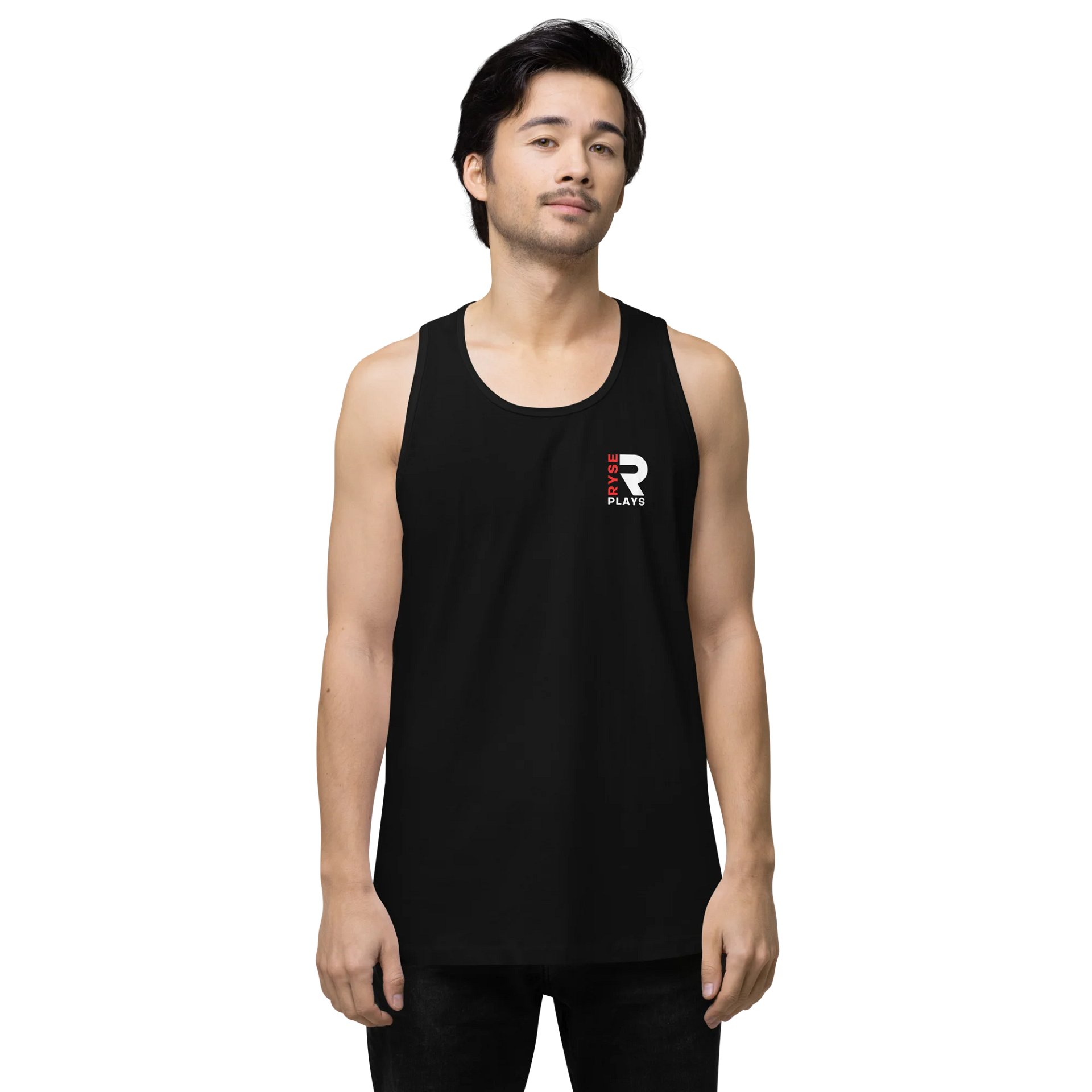 Ryse Plays: Men's Tank Top (White & Red Logo) product image (1)