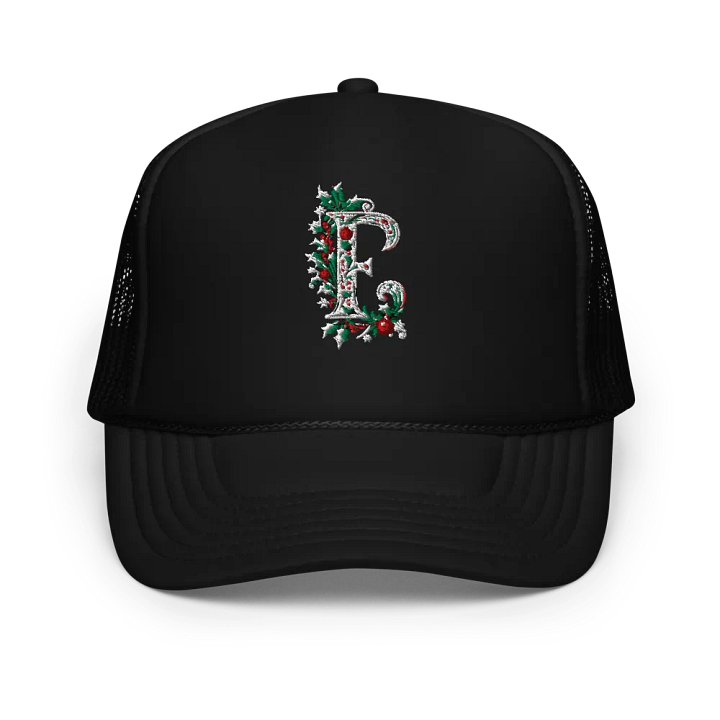 Christmas Monogram Letter F(2) Embroiered Trucker Hat product image (1)