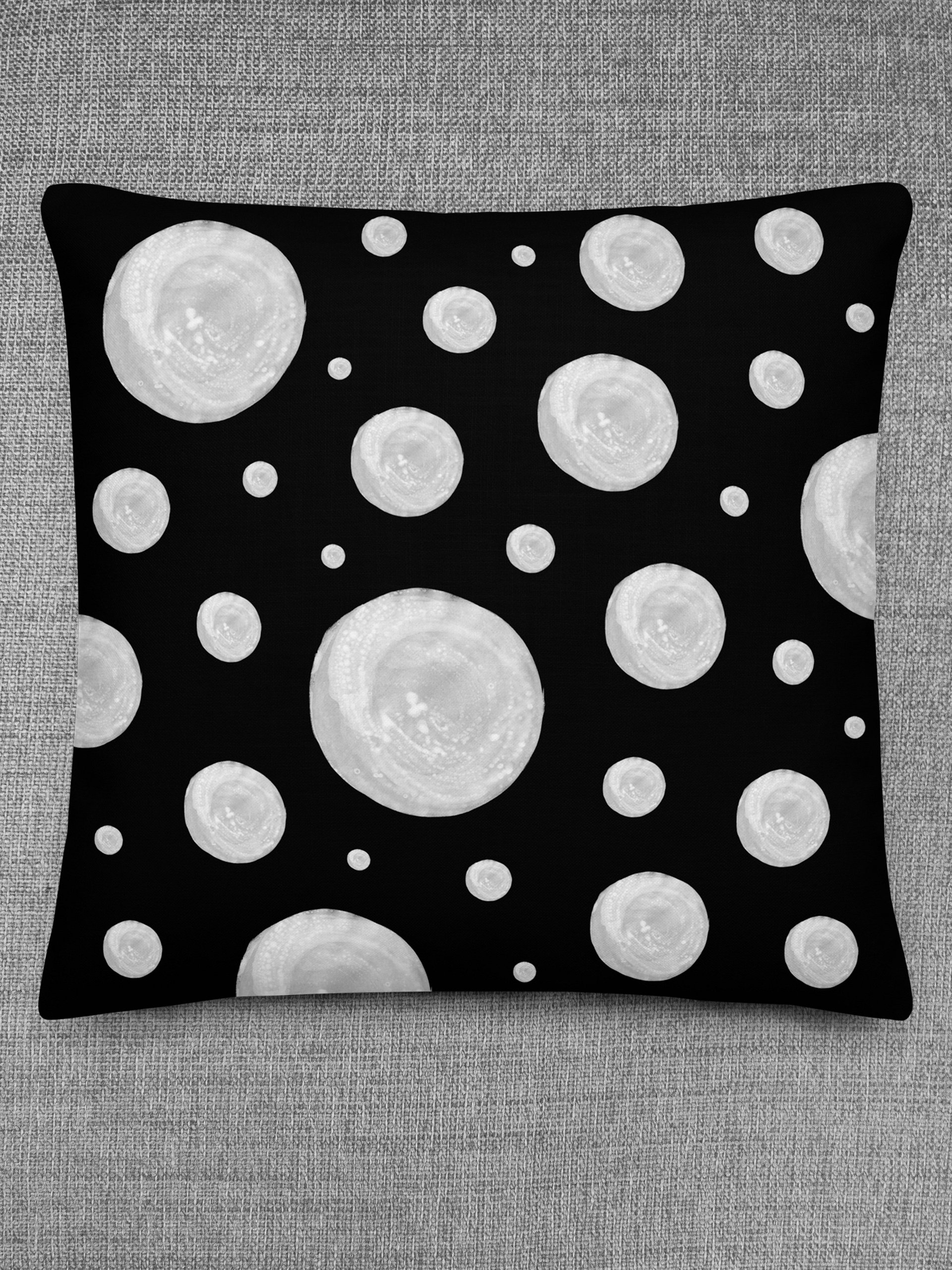 THROW PILLOW - DOUBLE-SIDED OWL & DOTS product image (2)