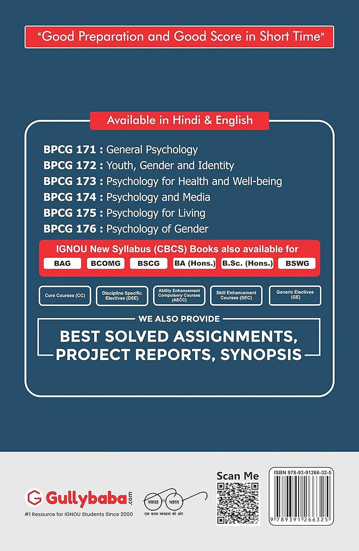 IGNOU BPCG-174 Psychology and Media product image (2)