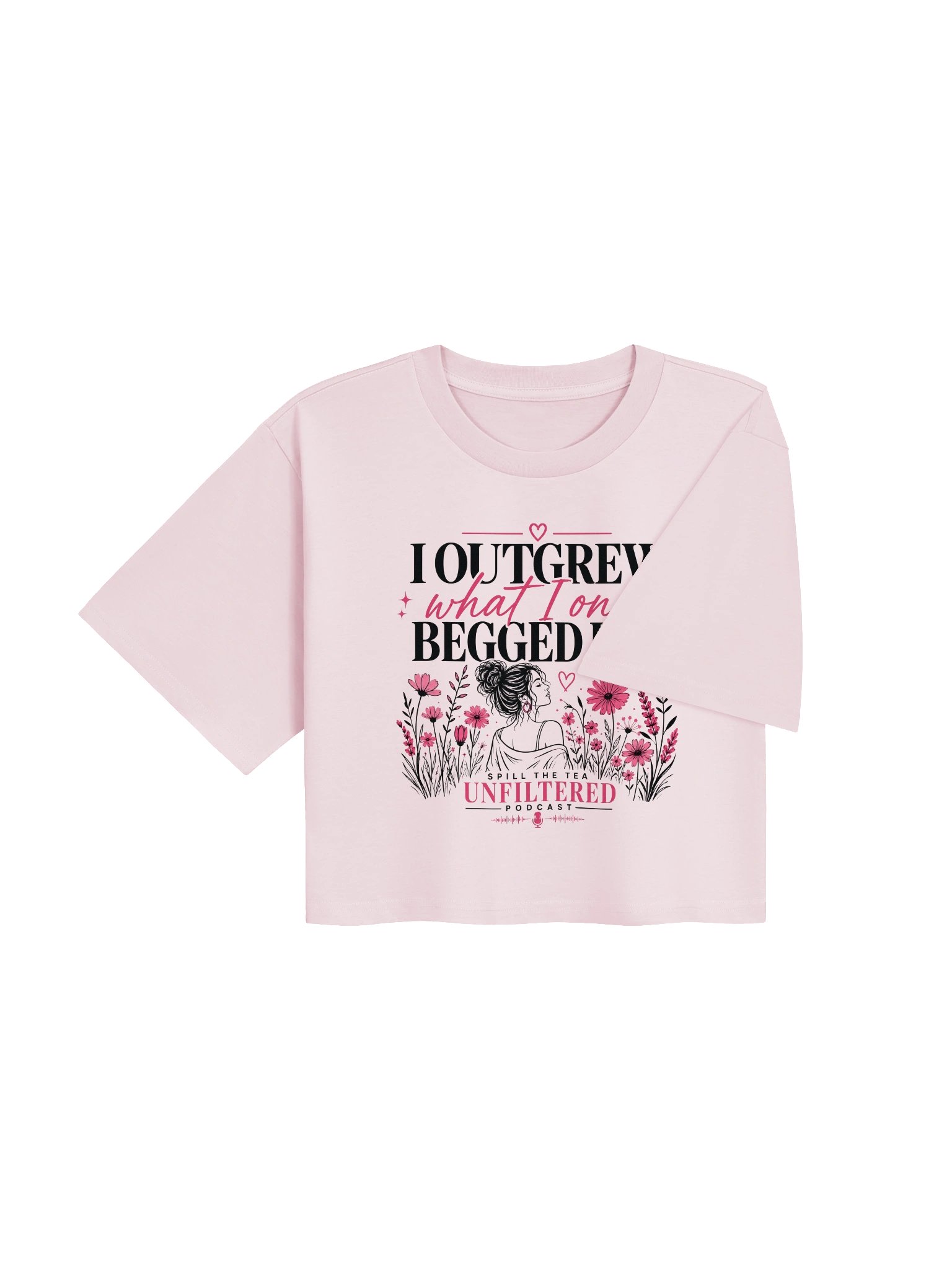 I Outgrew Pink Floral Crop Tee product image (11)