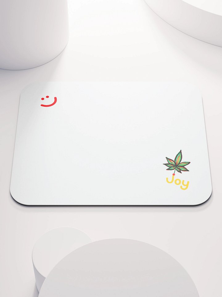 Joy Leaf White Mouse Pad product image (1)