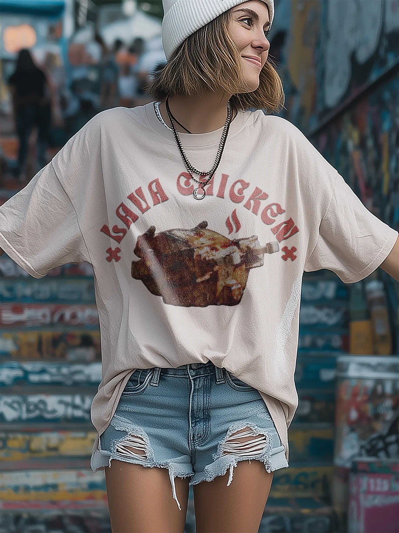 Steve Lava Chicken Shirt Funny Minecraft Tee product image (7)