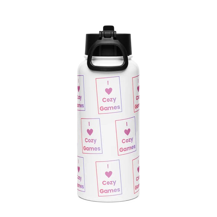 I Love Cozy Games Stainless Steel Water Bottle product image (2)
