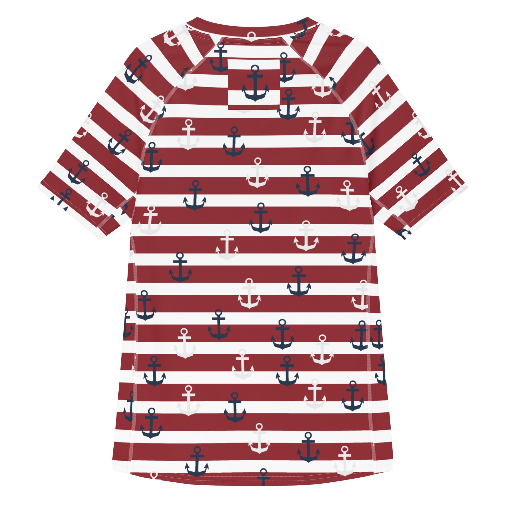 Trendy Men's Rash Guard with Nautical Anchor Design product image (2)