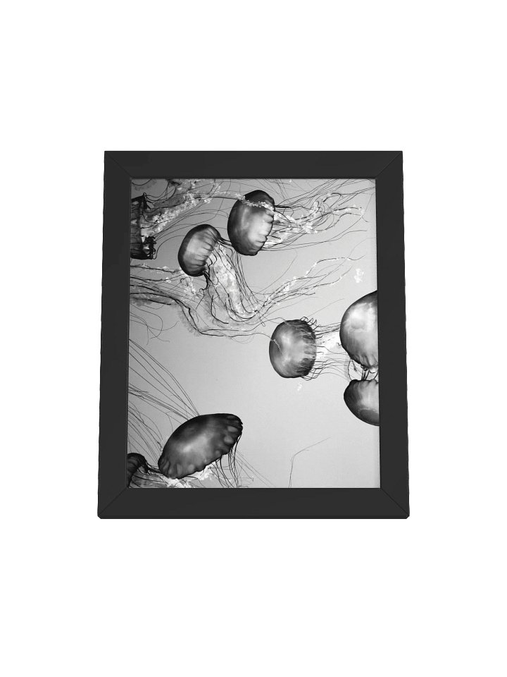 Vibrant Jellyfish Wood Framed Poster product image (4)
