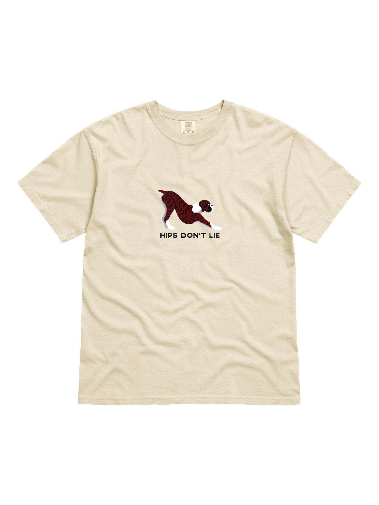 Hips Don't Lie T-Shirt(Embroidered) of a Boxer(Brindle) product image (4)