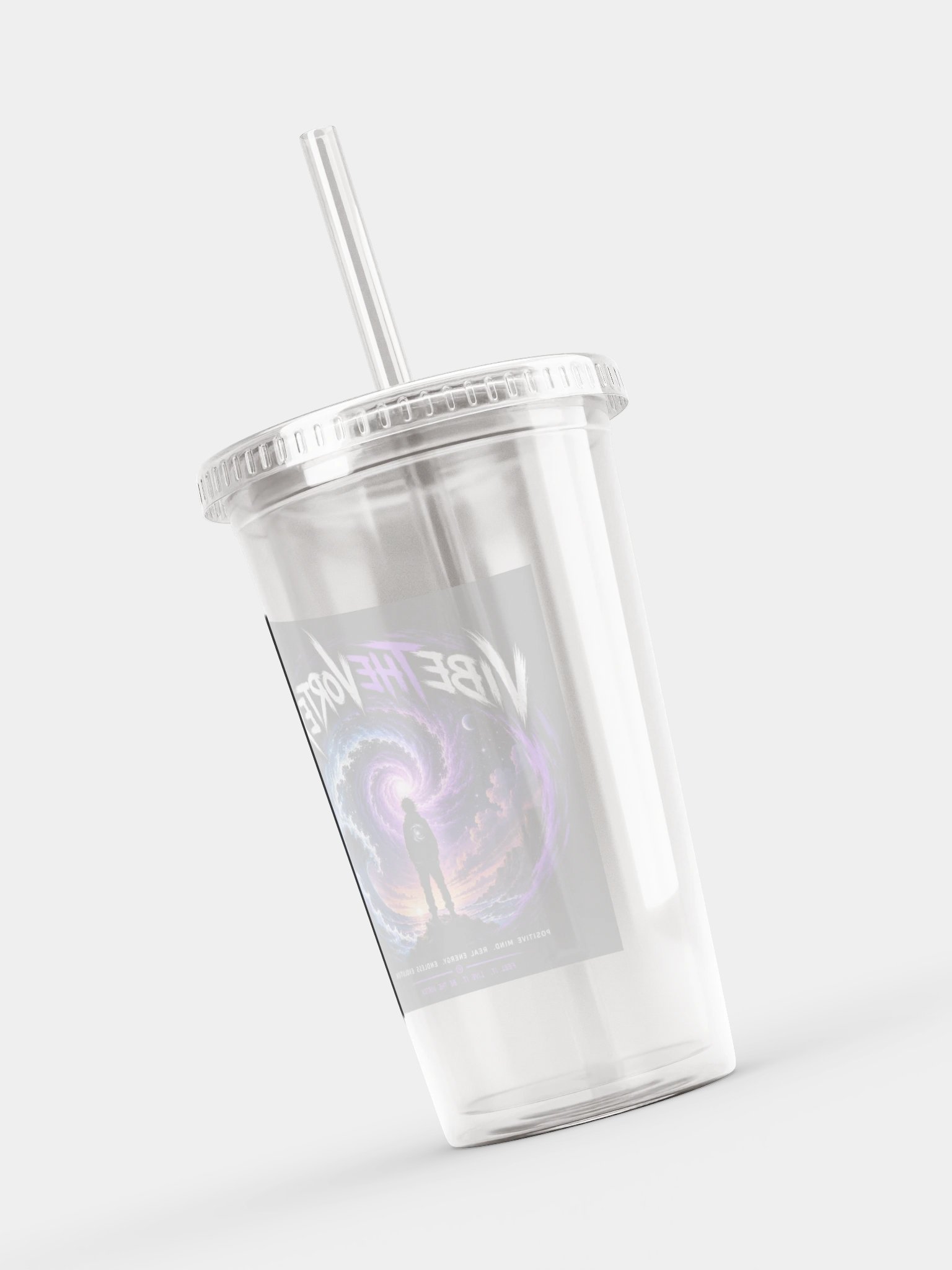 vibethevortex Double Wall Clear Plastic Tumbler product image (15)
