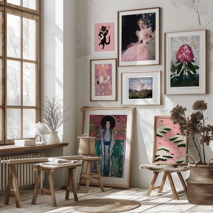 Eclectic Pink Flamingo Gallery Wall Set of 11 DIGITAL Prints product image (2)