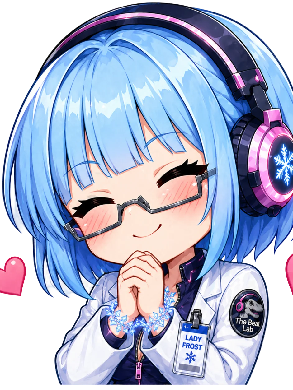 Lady Frost Love Emote - Die Cut Sticker product image (1)