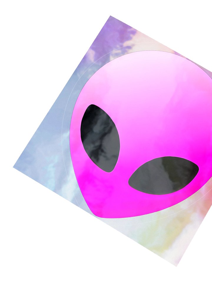 Pink Teardrop Alien Holographic Sticker Sheet product image (4)