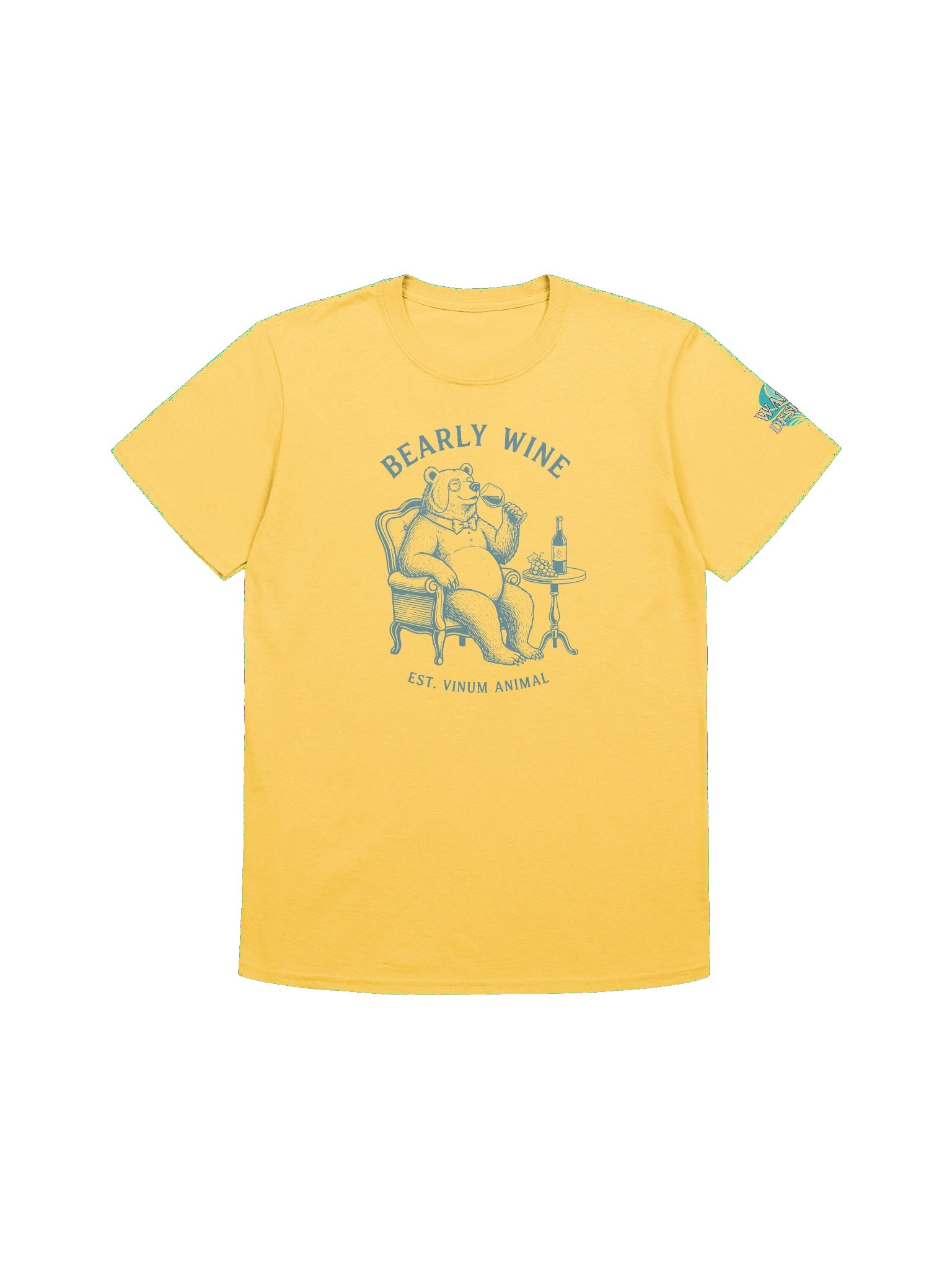Bearly Wine Vintage Bear Drinking Wine Funny Pun Bar Art Tee product image (1)