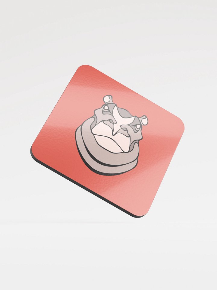 Mighty Hippo - Glossed Cork Coaster product image (1)