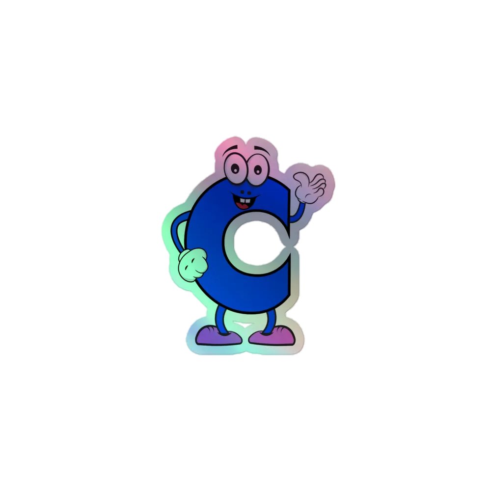 C Holographic Cartoon Character Sticker product image (1)