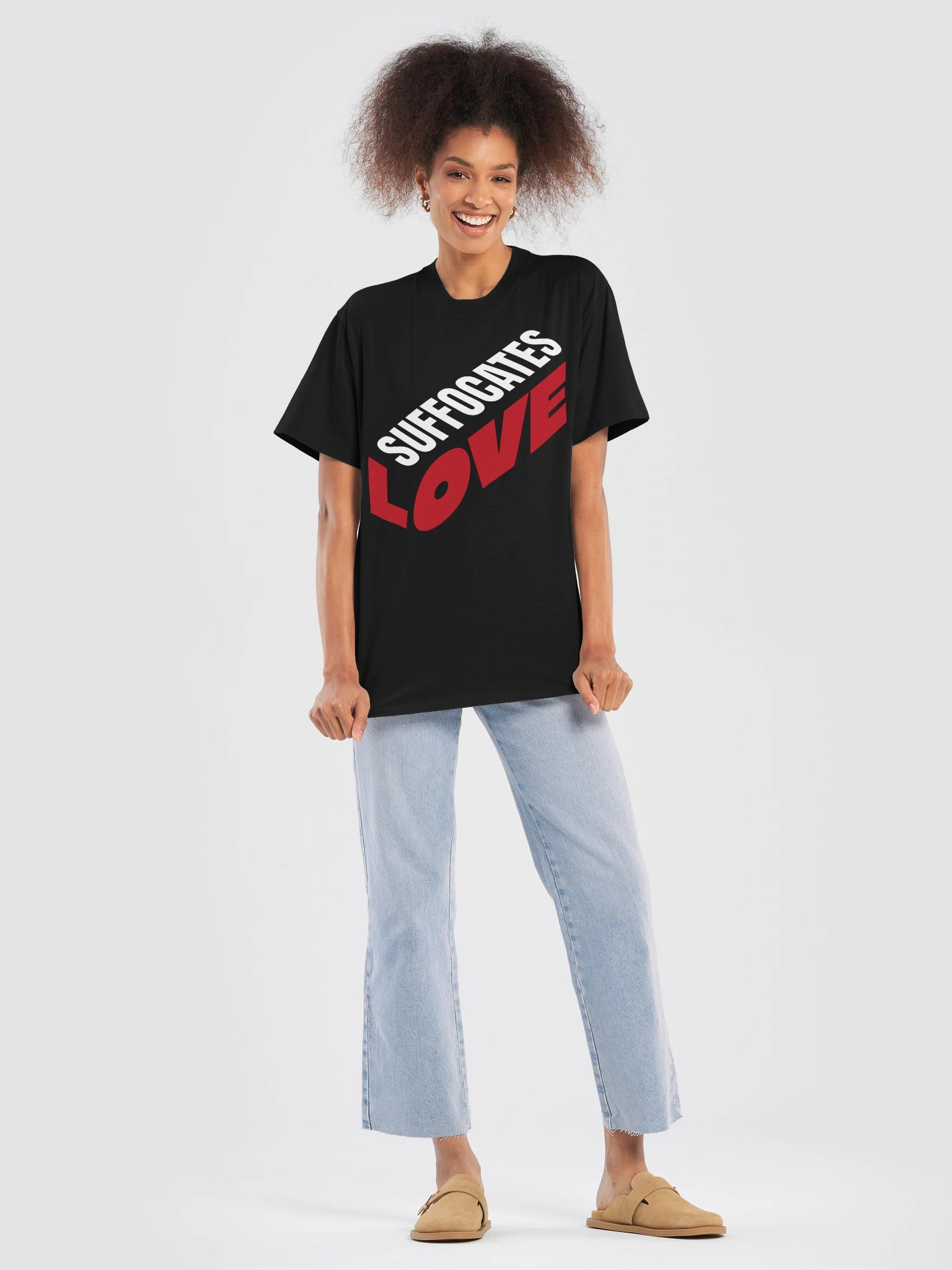 LOVE SUFFOCATES — Oversized Tee product image (5)