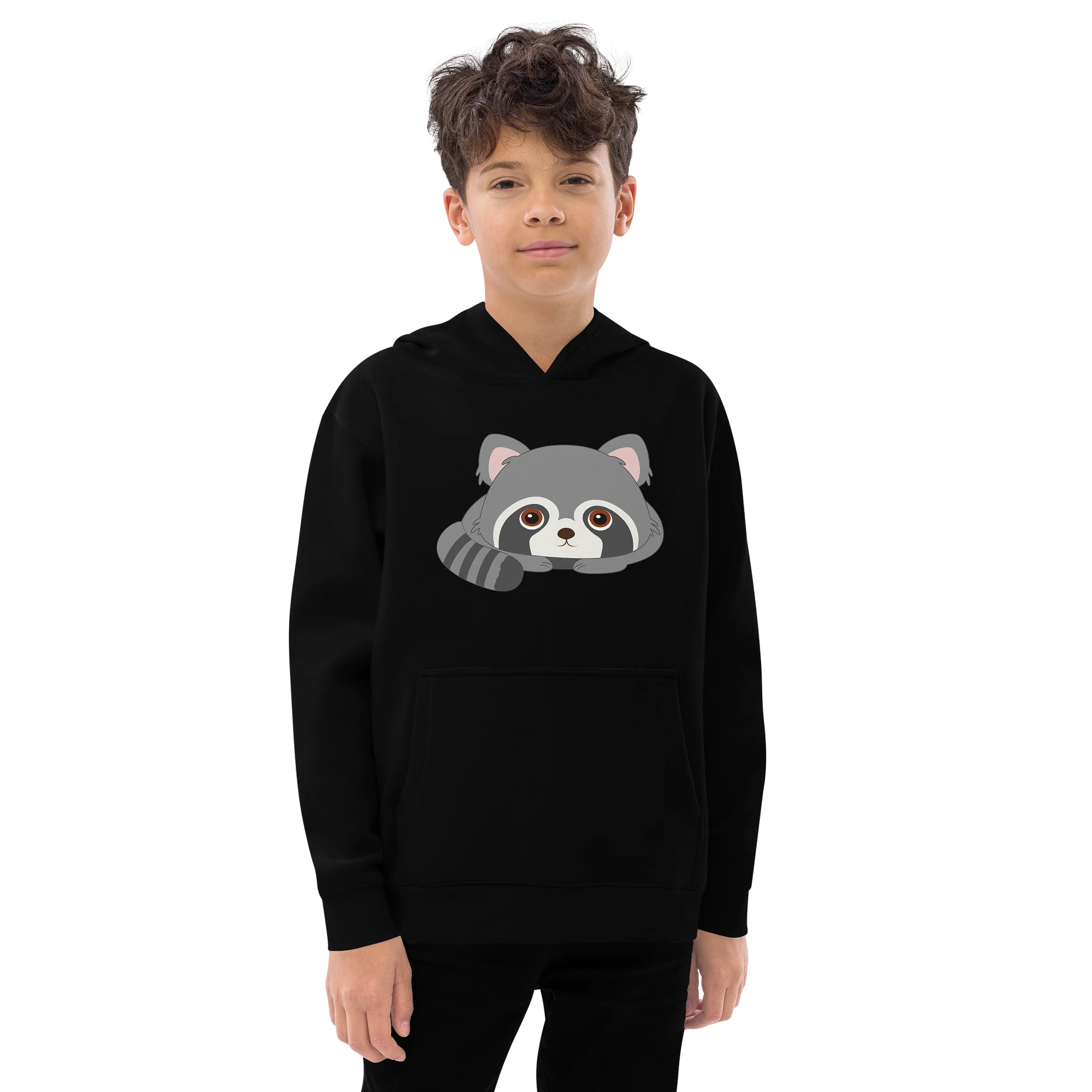 Woodland Animal Friend Raccoon Youth Pullover product image (1)