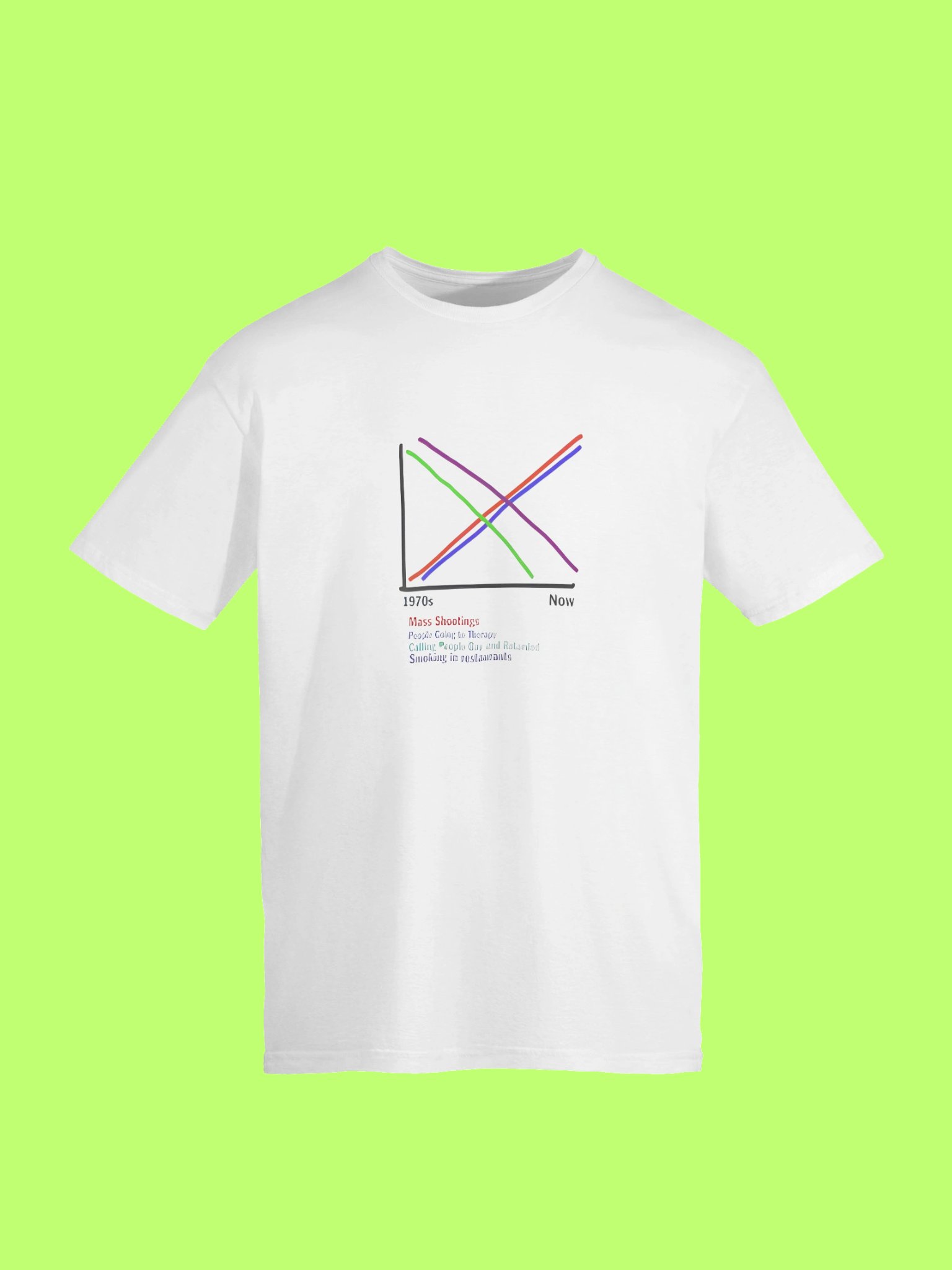 1970s vs Now Graph T-shirt product image (211)