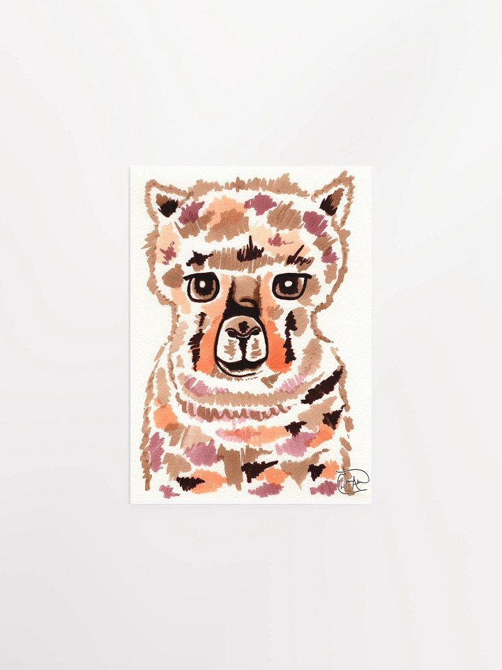 Alpaca Watercolour Print product image (1)