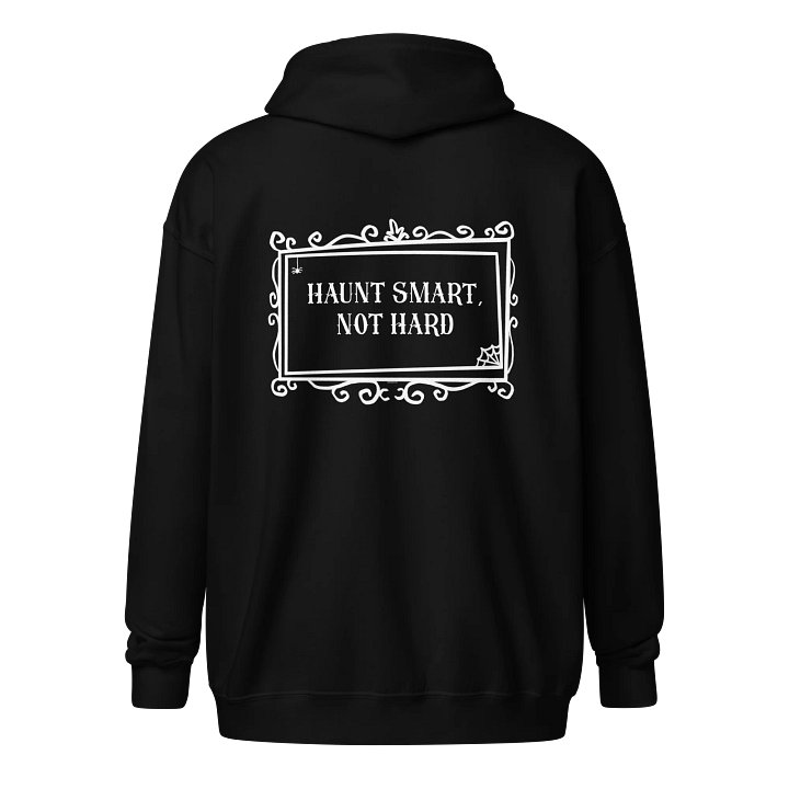 [UM Designs] Haunt Smart [white]- Unisex Graphic Zip Hoodie product image (1)
