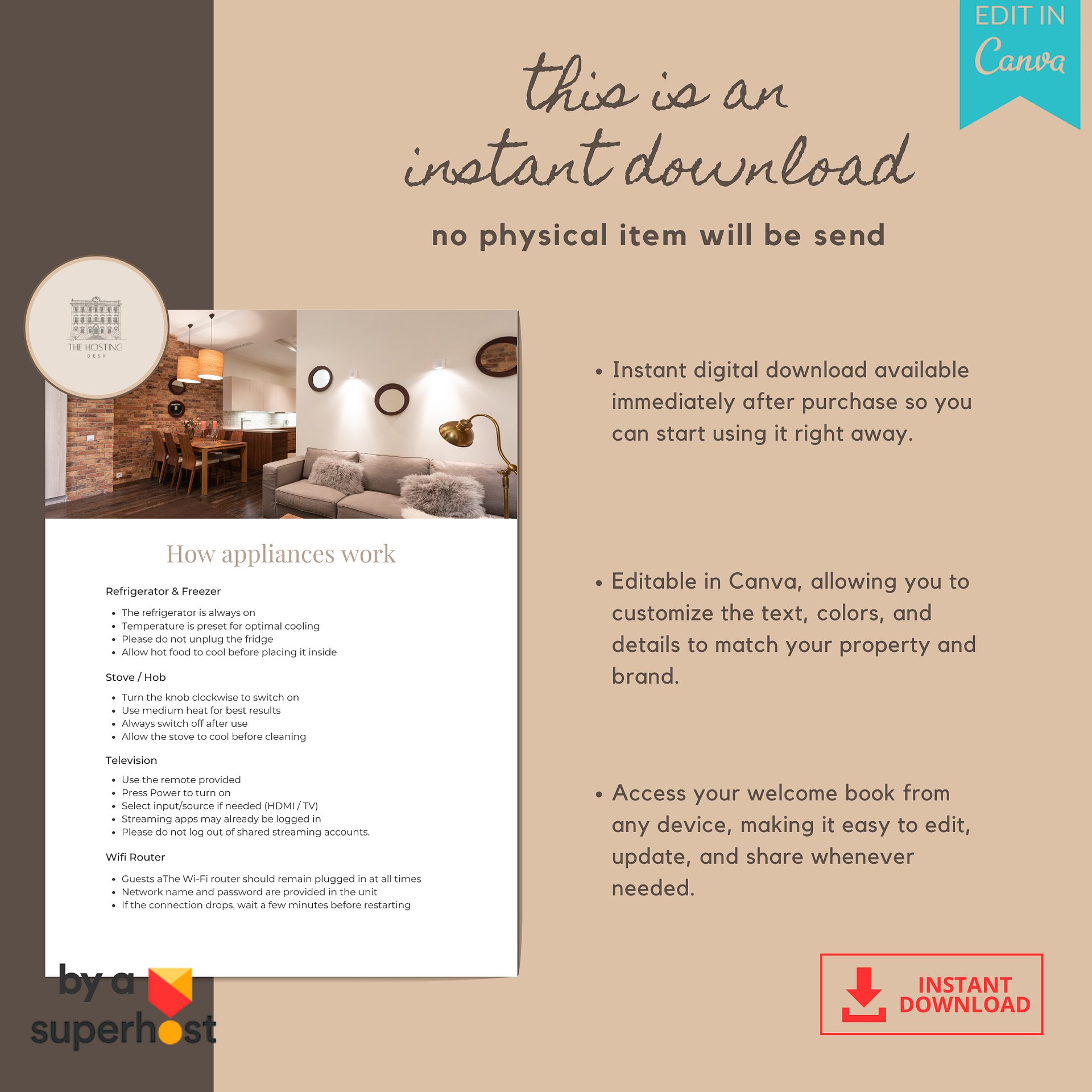 Airbnb Welcome Book Template product image (7)