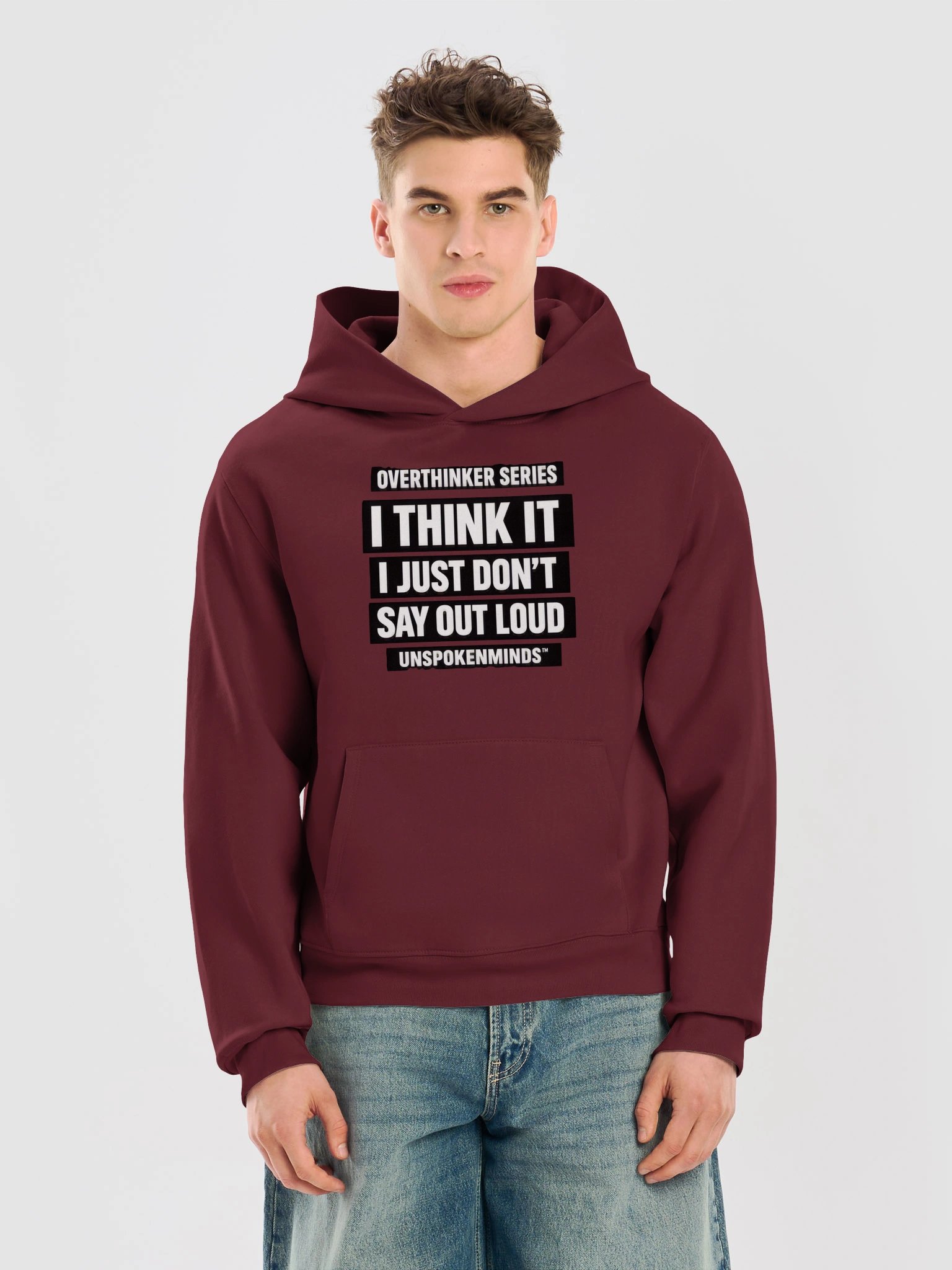 UnspokenMinds® Overthinker Series Hoodie — “I Think It, I Just Don’t Say It” product image (9)