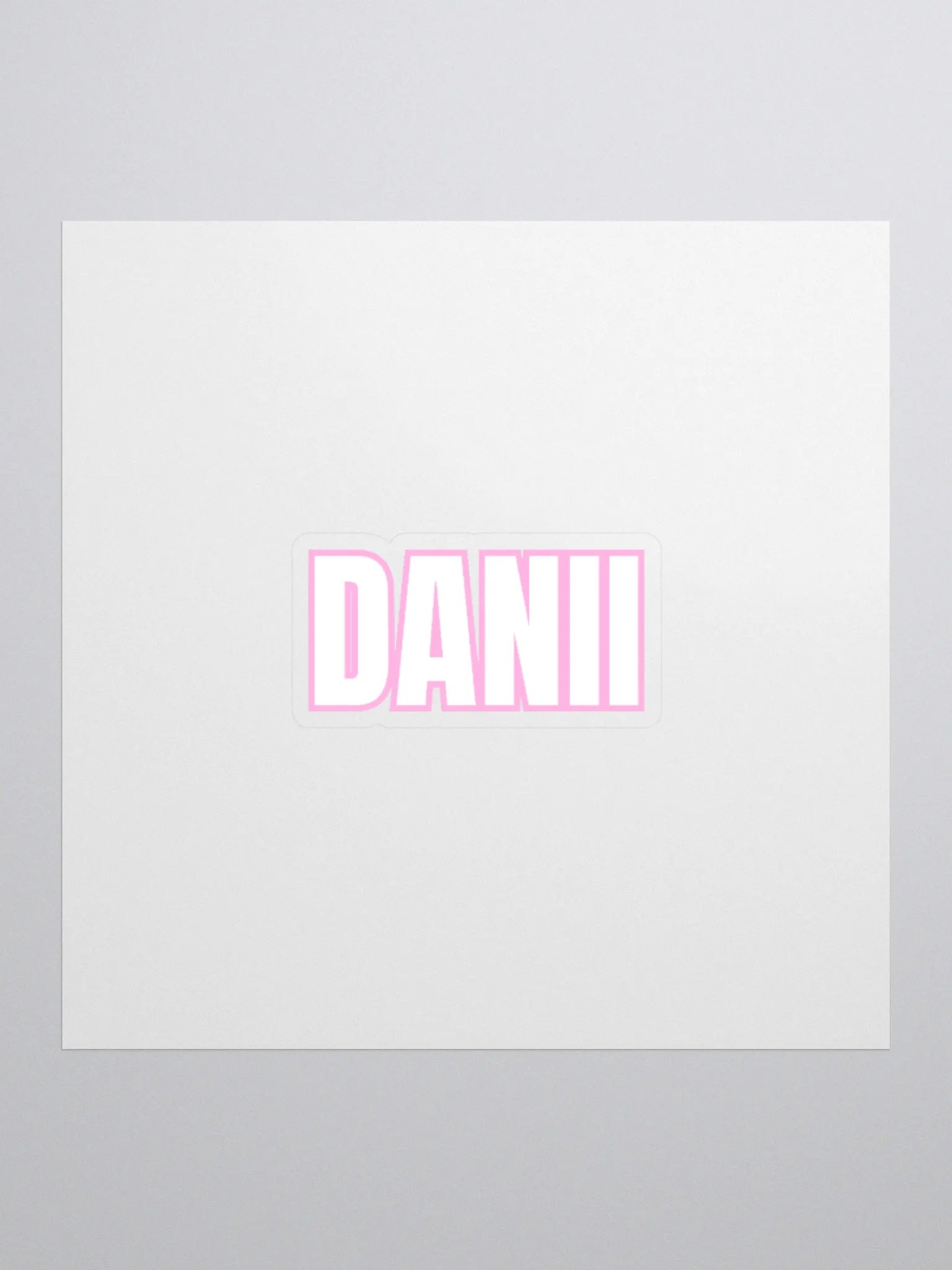 DANII WHITE PINK STICKER product image (1)