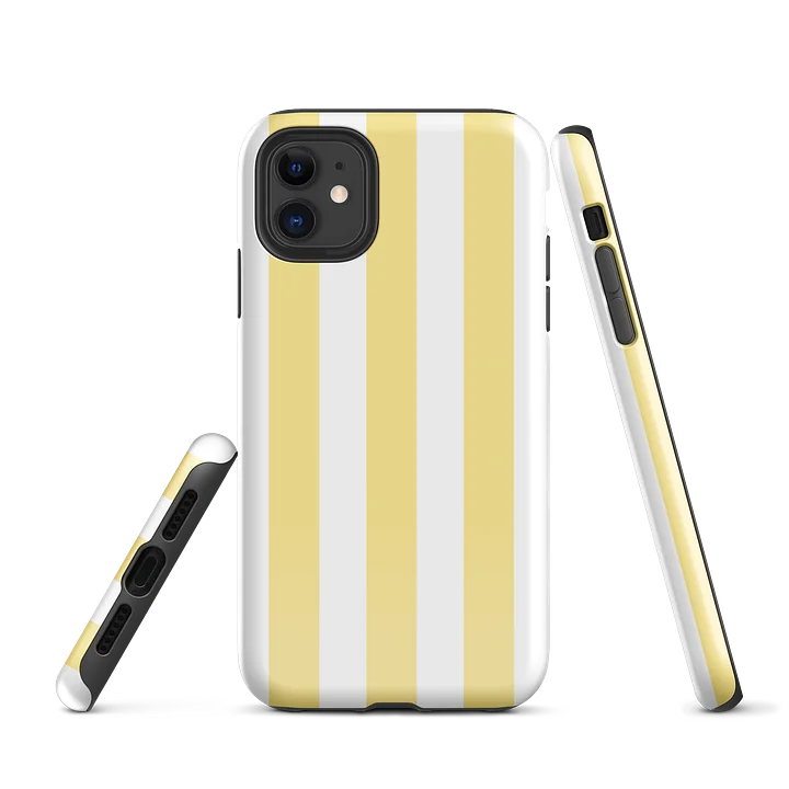 yellow and white stripe i phone case product image (1)