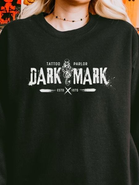 Dark Mark Tattoo Parlor Punk Grunge Minimalist Halloween Sweatshirt product image (10)