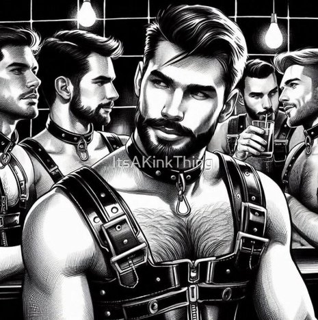 Gay Leather Bar Pride "Dirk" Leather Bar San Francisco Pride Graphic Design product image (1)