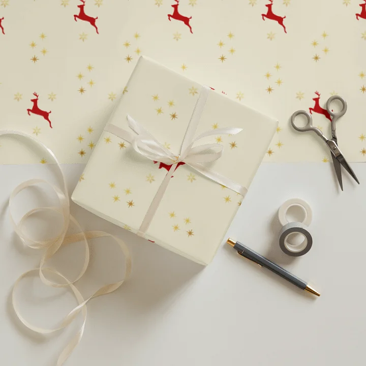 Golden Reindeer Wrapping Paper Set product image (1)