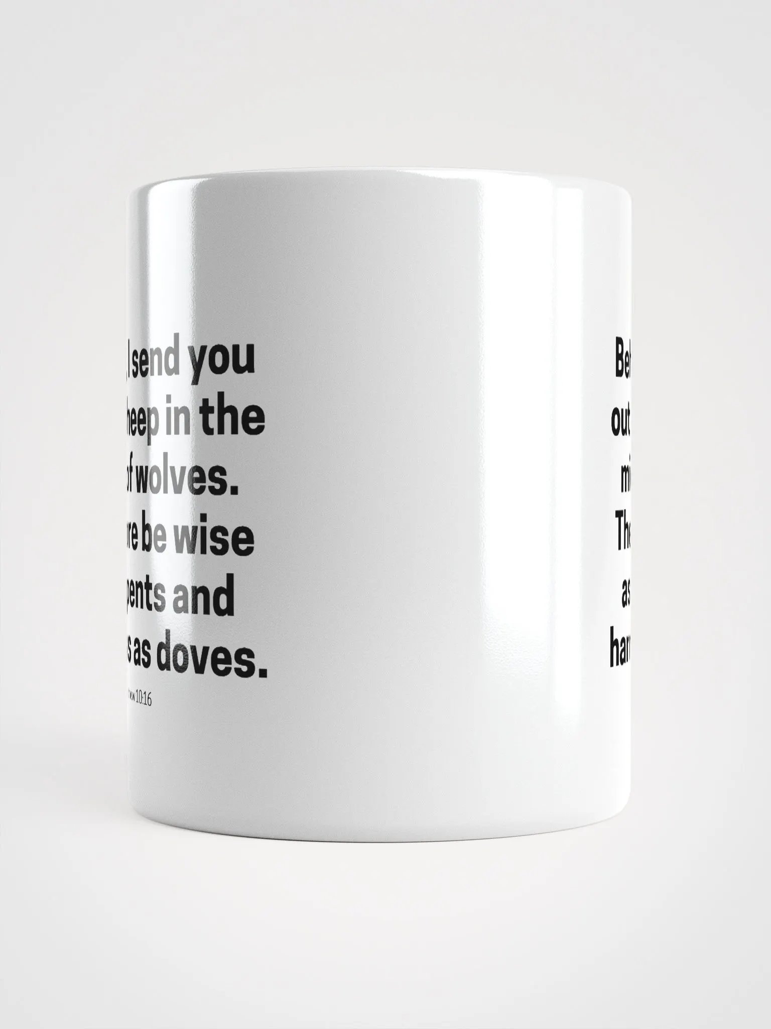 Behold, I Send You Out As Sheep In The Midst Of Wolves Matthew 10:16 White Glossy Mug 11/15/20oz product image (5)